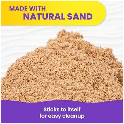 Kinetic Sand, 5.5lbs (2.5kg) Natural Brown Play Sand, Bulk Box for Arts and Crafts, Sandbox (Packaging May Vary), Moldable Sensory Toys, Ages 3 and up