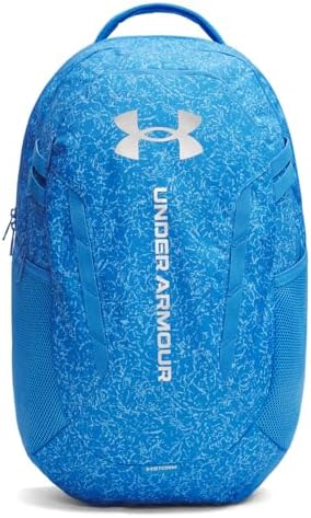 Under Armour Unisex Hustle 6.0 Backpack, (402) Blue Atlantis/Blue Atlantis/Metallic Silver, One Size Fits Most