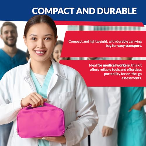 Dixie EMS Blood Pressure and Sprague Stethoscope Kit - Pink