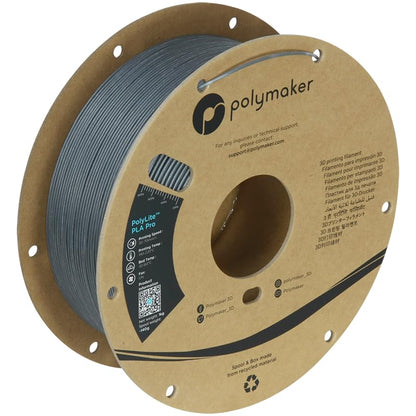 Polymaker PLA PRO Filament 1.75mm 1kg, Tough & High Rigidity Metallic Chrome 3D Printing Filament, PolyLite PLA PRO 3D Printer Filament 1.75mm, Print with Most 3D Printers