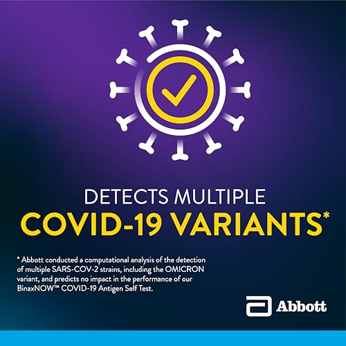 BinaxNOW COVID-19 Antigen Self Test, 1 Pack, 10 Tests Total, COVID Test With 15-Minute Results Without Sending to a Lab, Easy to Use at Home