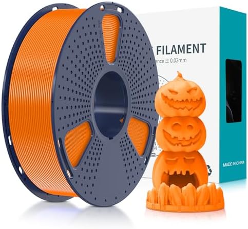 SUNLU Fluorescent PLA 3D Printer Filament, PLA Filament 1.75mm, Brighter Color for Halloween Decoration, Neatly Wound Filament, Fit Most FDM 3D Printer, 1kg Spool, Fluorescent Orange