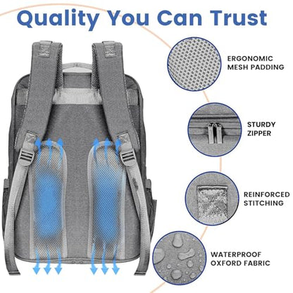 PILLANI Baby Diaper Bag Backpack - Large Bag for Boys & Girls, Waterproof Diaper Backpack - Travel Diaper Bags w/Changing Pad, Baby Registry Search & Shower Gifts - Essentials Must Haves Newborn Stuff