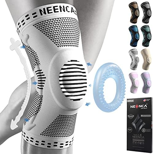 NEENCA Professional Knee Brace for Pain Relief, Medical Knee Support with Patella Pad & Side Stabilizers, Compression Knee Sleeve for Meniscus Tear, ACL, Joint Pain, Runner, Workout - FSA/HSA APPROVED