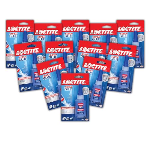 Loctite Super Glue Liquid Professional, Clear Superglue For Plastic, Wood, Metal, Crafts, & Repair, Cyanoacrylate Adhesive Instant Glue, Quick Dry - 0.14 fl oz Bottle, Pack Of 12