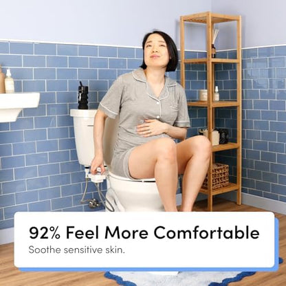 TUSHY Fresh Cool Water Bidet: Ultra Slim Toilet Seat Attachment (Non-Electric Self-Cleaning Hygienic Nozzle) Easy DIY Install <10 Min | Adjustable Water Pressure, Bamboo Knob