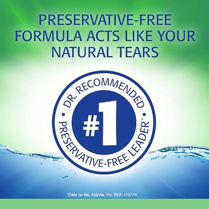 Refresh Plus Lubricant Eye Drops For Dry Eyes, Preservative-Free,Value Size, 0.01 Fl Oz Single-Use Containers, 70 Count