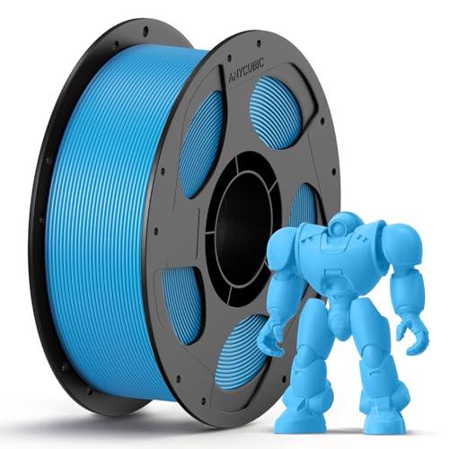 ANYCUBIC PLA 3D Printer Filament, 3D Printing PLA Filament 1.75mm Dimensional Accuracy +/- 0.02mm, 1KG Spool (2.2 lbs), Cyan