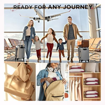 10 Set Compression Packing Cubes for Travel Essentials,Compressible Expandable Packing Cubes for Suitcase,OlarHike Luggage Organizer Bags for Travel,Handy Helper for Organizing Clothes(Wine Red)