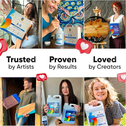 CRAFT RESIN 1 Gallon Crystal Clear Epoxy Resin Kit with Pumps - Food Safe & UV Resistant for DIY Art, Wood, Jewelry Making, Coasters, Mold Casting Resin Epoxy - Low Viscosity for Beginners & Pros