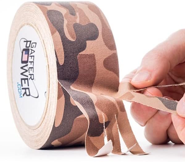 Gaffer Power Camouflage Tape, Premium Grade Gaffers Tape Desert Tan Camo Tape | Made in The USA | 2 Inch X 25 Yards | Heavy Duty | Non-Reflective | Water Resistant