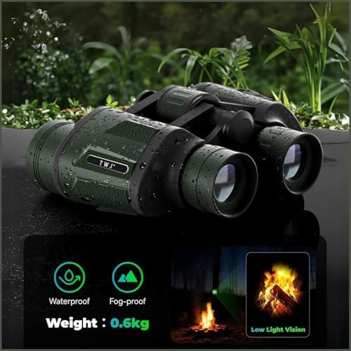 12x40 HD Binoculars for Adults and Kids High Powered, Clear Large View & Low Light Night Vision, Waterproof Binoculars for Hunting, Birds Watching, Cruise Ship, Theaters, Travel and Stargazing