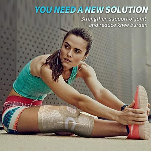 NEENCA Professional Knee Brace for Pain Relief, Medical Knee Compression Sleeve, Knee Support with Horizontal Knit Tech for Meniscus Tear, ACL, Arthritis, Joint Pain, Runner, Workout- FSA/HSA APPROVED