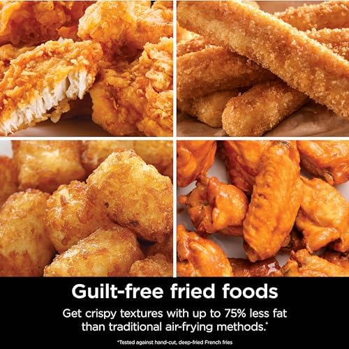 Ninja | Air Fryer | 4-in-1 Pro Air Fry, Roast, Reheat, Dehydrate | 5QT Capacity fits up to 4lbs of French Fries | 400F Max Temp | Nonstick Basket & Crisper Plate | 120V | Grey | AF141