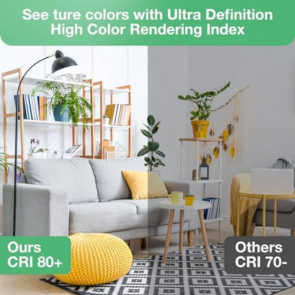 LED Light Bulbs, 100 Watt Equivalent LED Bulbs A19, 5000K Daylight Light Bulb, 1500 Lumens, E26 Standard Base, Non-Dimmable, 13W Bright White LED Bulbs for Bedroom Home Office, 12 Pack