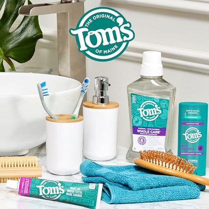 Tom's of Maine Antiplaque and Whitening Toothpaste, Fluoride Free, Fennel, 3 Pack, 4.5 Oz