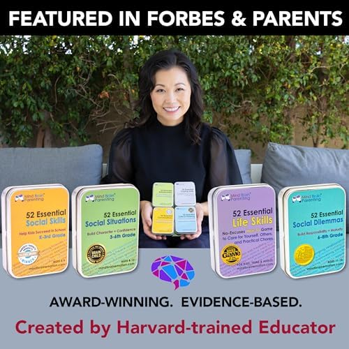 Mind Brain Emotion 52 Essential Social Skills Lessons & Teaching Tool Kit - Social Emotional Learning Activities for Parents, Teachers, School Counselor (Kindergarten, Elementary Kids)