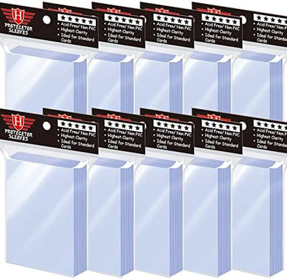 1000 Pcs Toploaders for Trading Cards, Soft Penny Sleeves Protectors Plastic Holders Fit for MTG, Baseball, Sports, Game Standard Cards