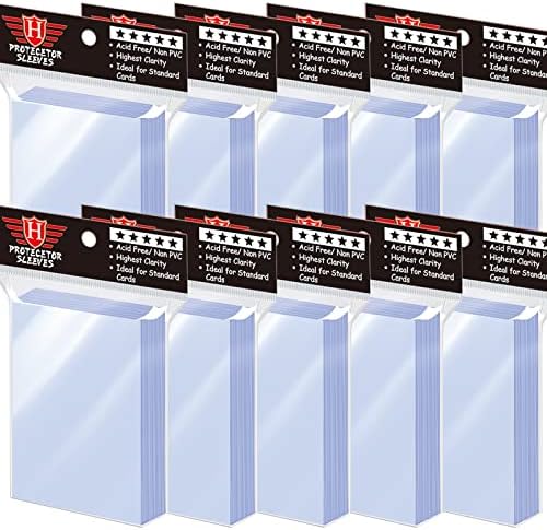 1000 Pcs Toploaders for Trading Cards, Soft Penny Sleeves Protectors Plastic Holders Fit for MTG, Baseball, Sports, Game Standard Cards