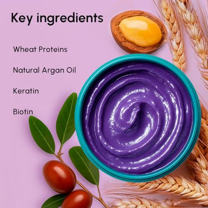 MAREE Purple Hair Mask - Toner for Blonde Hair - Purple Conditioner for Color Treated - Brassy, Bleached, Highlighted, Platinum, Ash and Silver - with Keratin – Matizador Para Cabello Rubio