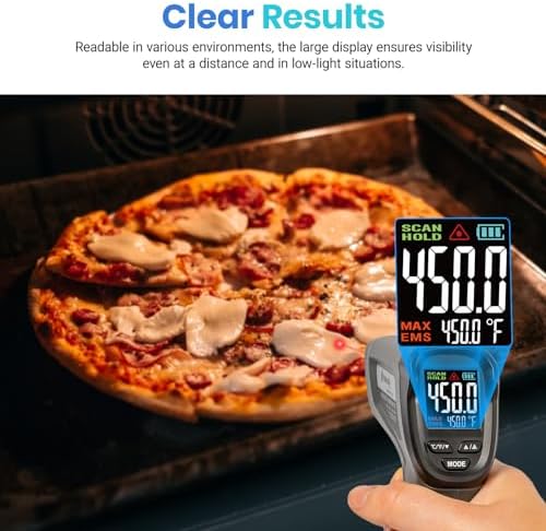 Etekcity Temperature Gun Infrared Thermometer -58°F 1130°F, Digital Laser Heat Gun for Pizza Ovens, Griddles, Meat, Refrigerators, Engines, HVAC, Kitchen & Pool Accessories