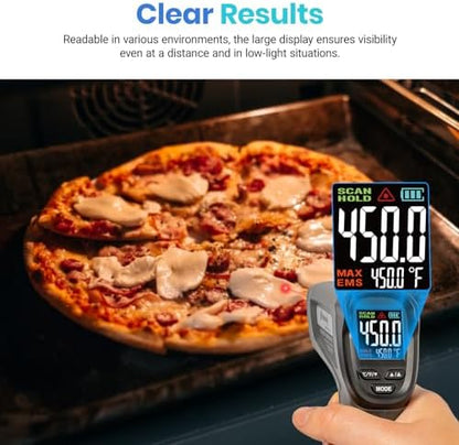 Etekcity Temperature Gun Infrared Thermometer -58°F 1130°F, Digital Laser Heat Gun for Pizza Ovens, Griddles, Meat, Refrigerators, Engines, HVAC, Kitchen & Pool Accessories