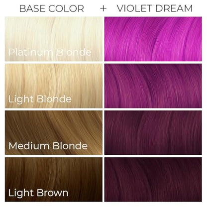 ARCTIC FOX Vegan and Cruelty-Free Semi-Permanent Hair Color Dye (8 Fl Oz, VIOLET DREAM)
