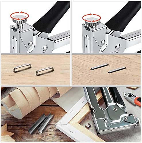 NEU MASTER 3 in 1 Staple Gun, Manual, Heavy Duty with Stapler Remover and 2000Pcs Staples for Upholstery, Fixing Material, Decoration, Carpentry, Furniture