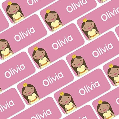 – Personalized Name Labels for Kids (120) – Waterproof & Durable Stickers for Clothing, School & Daycare Items - Fairytale