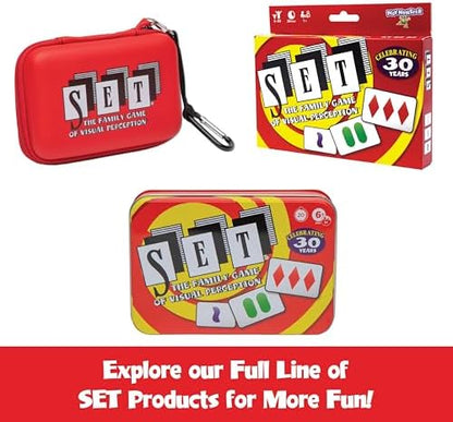 SET Card Games for Kids - Collectors Tin, Matching Game, Learning Games, Fun Family Games, Game Night, Travel Games, Memory Game, Learning Game, Multi-Player Card Game of Visual Perception, Ages 6+