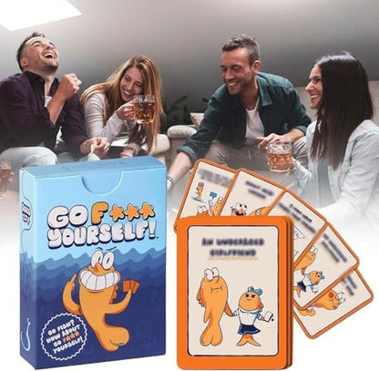 Go F Yourself Card Game, Go Fish Card Game, Fun Gag Gift for Friends, Couples & Coworkers | Classic Interactive Game with a Twist (1pc)