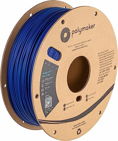 Polymaker PLA PRO Filament 1.75mm 1kg, Tough & High Rigidity Blue 3D Printing Filament, PolyLite PLA PRO 3D Printer Filament 1.75mm, Print with Most 3D Printers