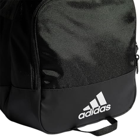 adidas Unisex Defender 4.0 Gym Duffel Bag for Men and Women, Black/White, Small (38L)