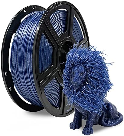 FLASHFORGE PLA Filament 1.75mm Galaxy Blue, 3D Printer Filament with Silver Glitter 1kg (2.2lbs) Spool, Dimensional Accuracy +/- 0.02mm, Shimmering 3D Printing Filament for Unique Finish