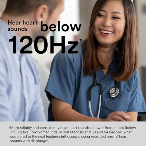 3M Littmann Classic III Monitoring Stethoscope, 5620, More Than 2X as Loud, Weighs Less, Stainless Steel Chestpiece, 27" Black Tube