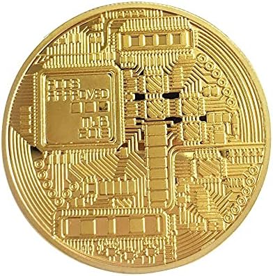 10 Pcs Bitcoin Coin Souvenir with Coin Case, Physical Bitcoin Collection, Gold Plated Bitcoin for Commemoration, Crypto Currency Coin BTC for Gift, Gold Bitcoin Tokens