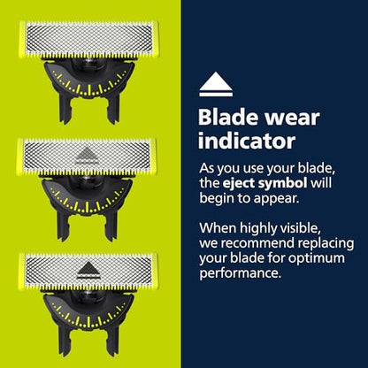 Philips Norelco OneBlade 360 Blades, Genuine Replacement Blades for OneBlade Electric Shaver and Trimmer, 4 Pack, QP440/80