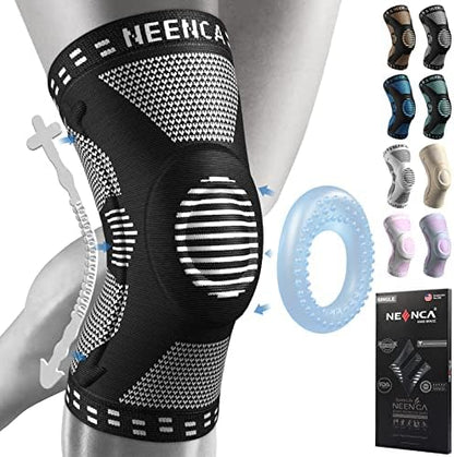 NEENCA Professional Knee Brace for Pain Relief, Medical Knee Support with Patella Pad & Side Stabilizers, Compression Knee Sleeve for Meniscus Tear, ACL, Joint Pain, Runner, Workout - FSA/HSA Eligible