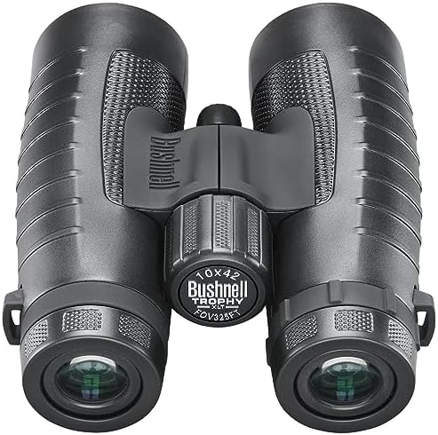 Bushnell 10x42mm Trophy XLT: Versatile Waterproof Binoculars for Adults, Cruise Ship, Tactical, and Bird Watching Essentials with 6.2 Angle of View, Black