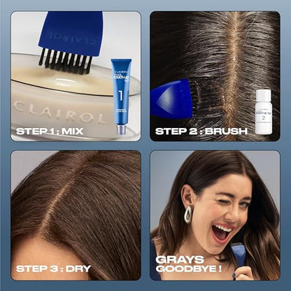 Clairol Root Touch-Up by Nice'n Easy Permanent Hair Dye, 4 Dark Brown Hair Color, Pack of 2