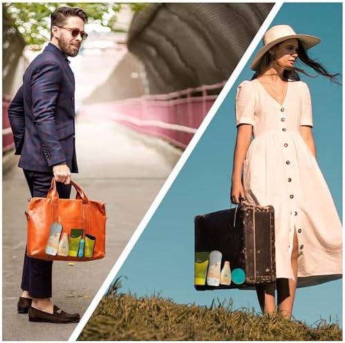 Silicone Bottle Covers Travel Essentials for Women Men, Beach Vacation Essentials, Travel Size Toiletries Accessories, Cruise Ship Essentials 2025, Must Haves, Leak Proofing