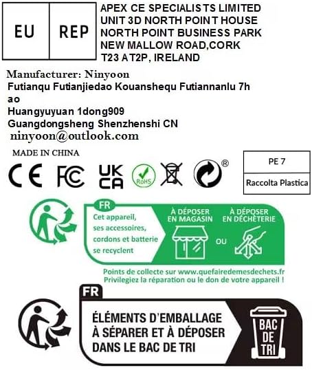 Ninyoon 4K WiFi Microscope for iPhone Android PC, 50-1000X USB Digital Microscope Wireless Super HD Endoscope Camera Compatible with All Cellphones iPad Android Tablet Windows Mac Chrome Linux