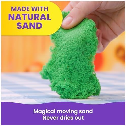 Kinetic Sand SquishPizza Playset, Rising Pizza Toy with 1lb of Play Sand & 5 Tools, Sensory Toys for Kids & Classroom, Back to School Teacher Must Haves