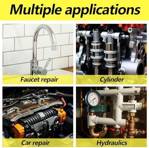 382 PCS 30 Size SAE FKM Viton O-Ring Kit for Various Chemical, Aerospace, Cylinder, Hydraulic, Automotive Engines and Plumbing O-Ring Repair with 4-Piece Pick Set and Resist Oil and Heat