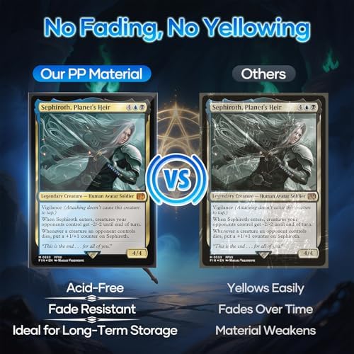 1000 Counts Black Card Sleeves, Matte Card Sleeve Deck Card Protectors, Trading Card Sleeves Fit for MTG, TCG and Sports Cards