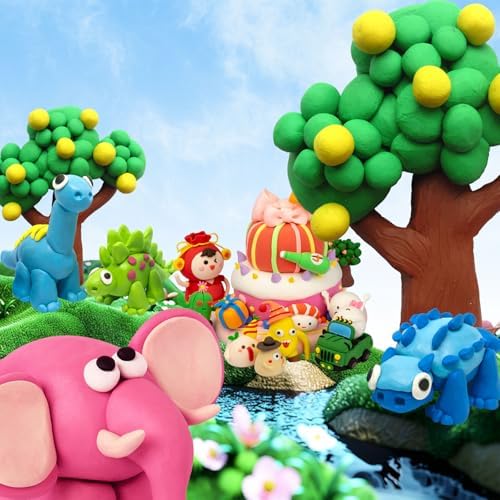 Air Dry Clay - 96 Pack Modeling Clay Kit with 3 Sculpting Tools,Safe & Non-Toxic,DIY Magic Toys Gifts for Boys,Girls,Kids - 32 Colors