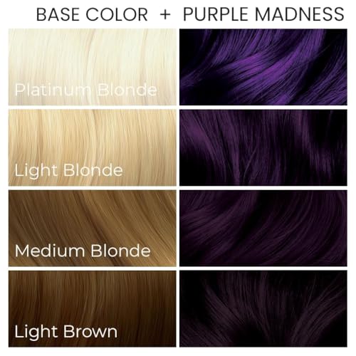 Arctic Fox Semi-Permanent Hair Color, Purple Madness, Vegan & Cruelty-Free, Ammonia-Free, Hydrating Formula, Vibrant Purple Hair Dye for All Hair Types, 5.6 Fl Oz (Pack of 2)