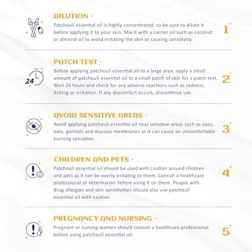 HIQILI Patchouli Essential Oil,100% Pure & Natural for Homemade Perfume, Sooth Skin, Nourish Hair at Home with Diffuser, Gift for Hippie Friend -100ML