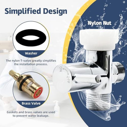 Handheld Toilet Bidet Sprayer for Toilet-Adjustable Water Pressure Control with Bidet Hose for Feminine Wash, Stainless Steel Brushed Nickel Cloth Diaper for Baby Wash (Stainless Steel, 1)