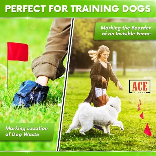 Red Marking Flags 1000 Pack - 4x5x15 Inch Red Flags for Yard - Markers For Lawn, Irrigation, Landscaping, Survey & Sprinkler Head Marking